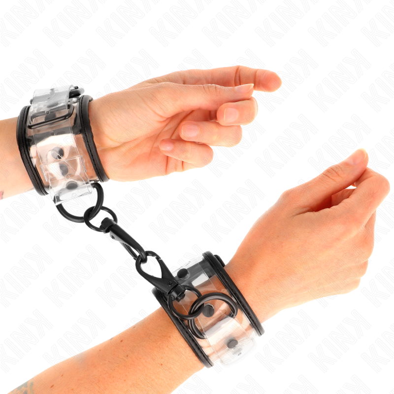 Adjustable transparent cuffs 18-30 cm x 5.5 cm