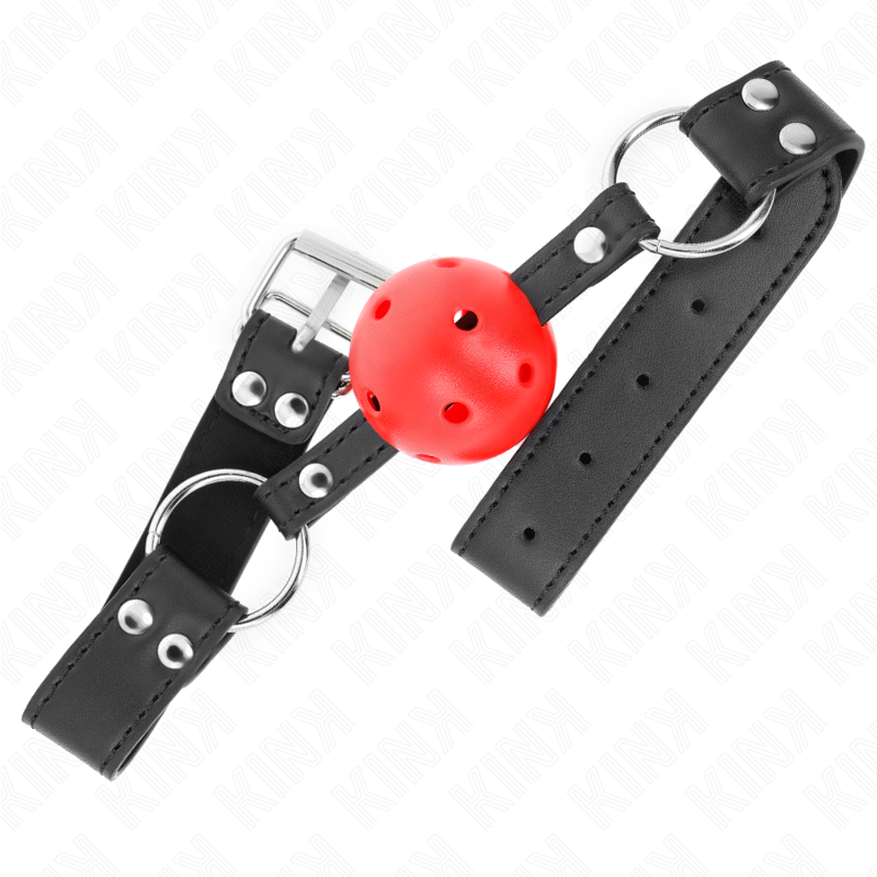 Breathable stick 4 cm with double rivet leather 62.5 x 2.5 cm adjustable 42-58 cm