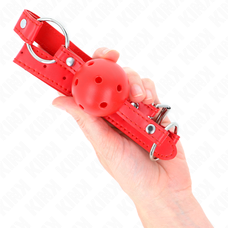 Breathable stick 4 cm with double rivet model 1 red 62.5 x 2.5 cm adjustable 42-58 cm