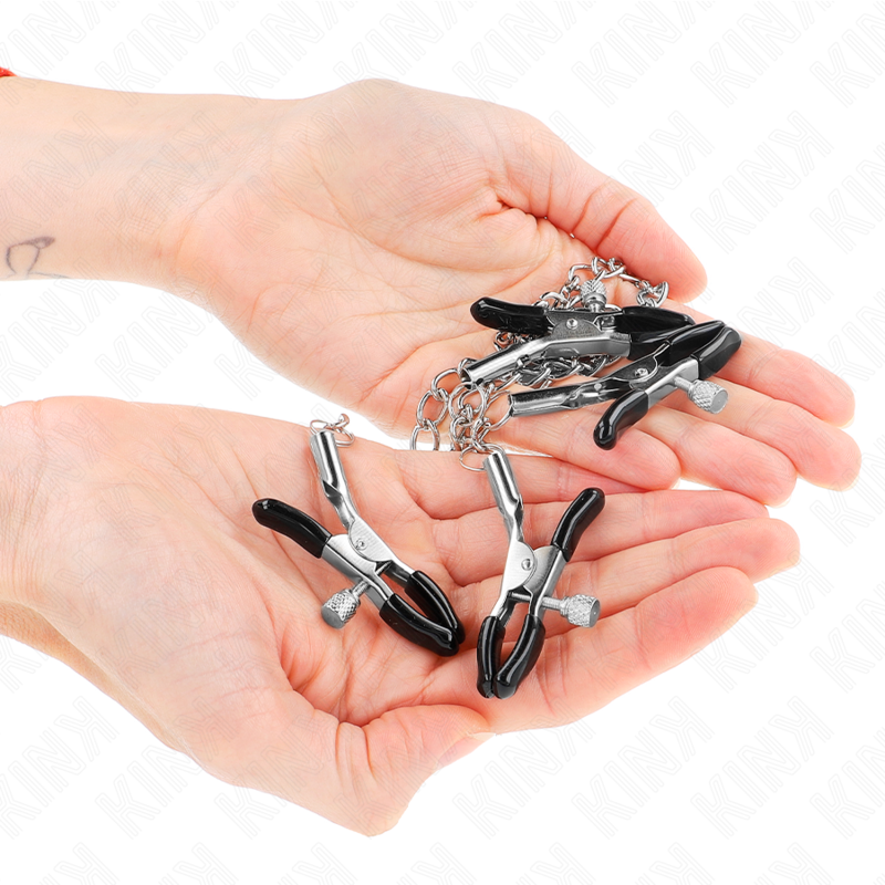 4 adjustable silver nipple and clit clamps