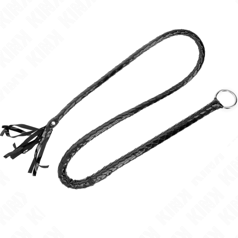 Long shiny PVC whip 138 cm