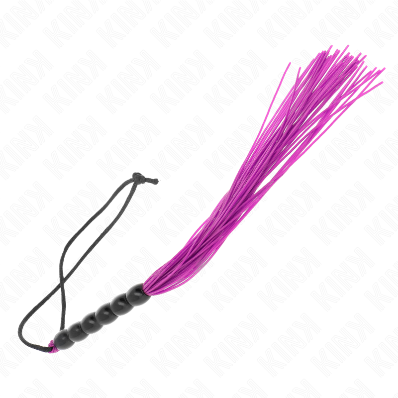 Mini silicone whisk with 6 purple balls 26 cm