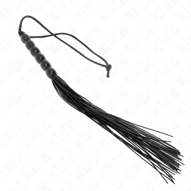 Mini silicone whisk with 6 black balls 26 cm