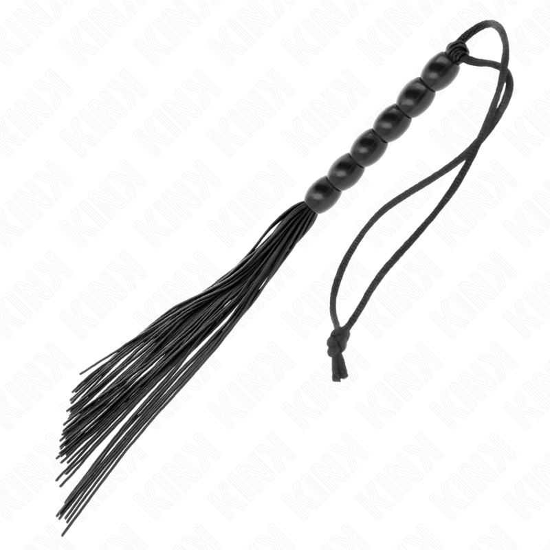 Mini silicone whisk with 6 black balls 26 cm