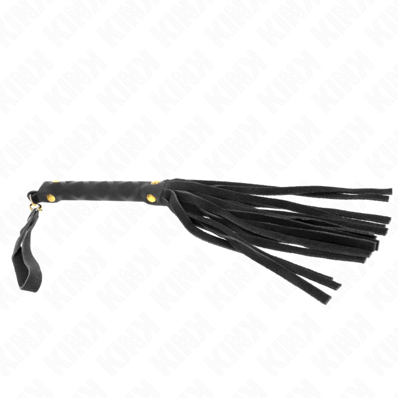 Mini black suede whip 30 cm