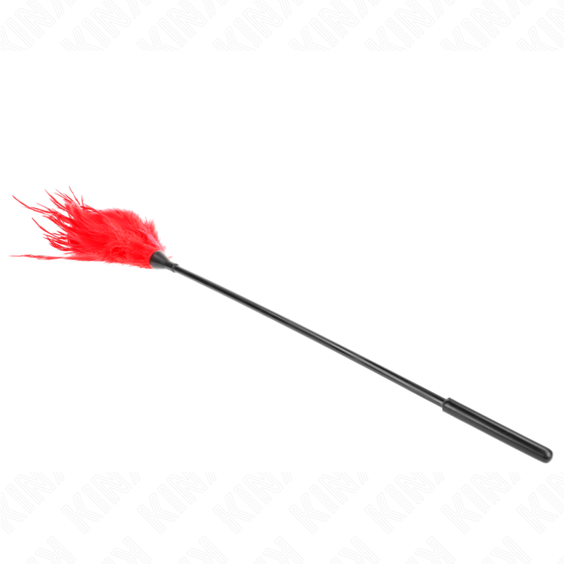 Several red tickling feathers 45 cm