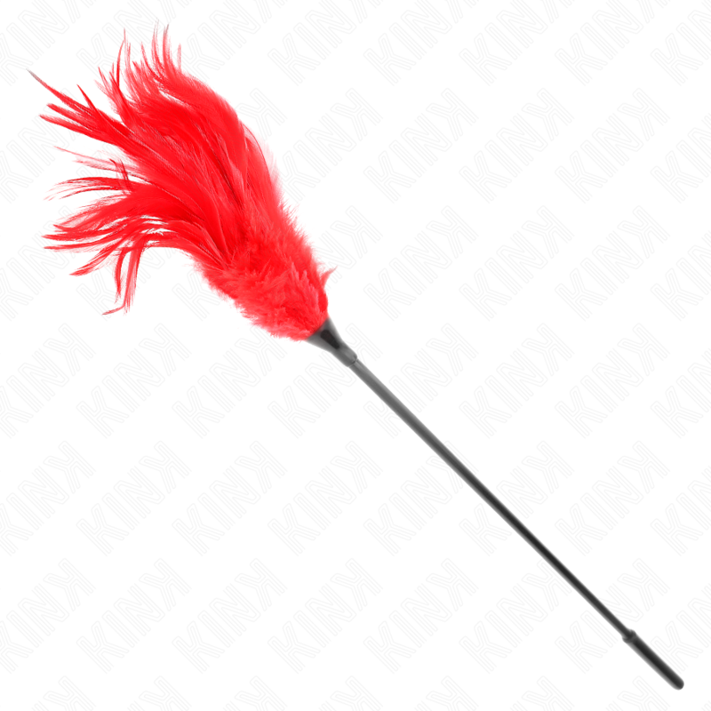 Several red tickling feathers 45 cm