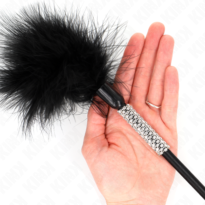 Feathers with rhinestone handle 50 cm