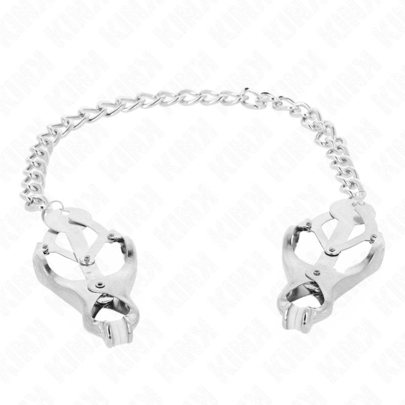 Japanese clover leaf clips with silver chain 30 cm