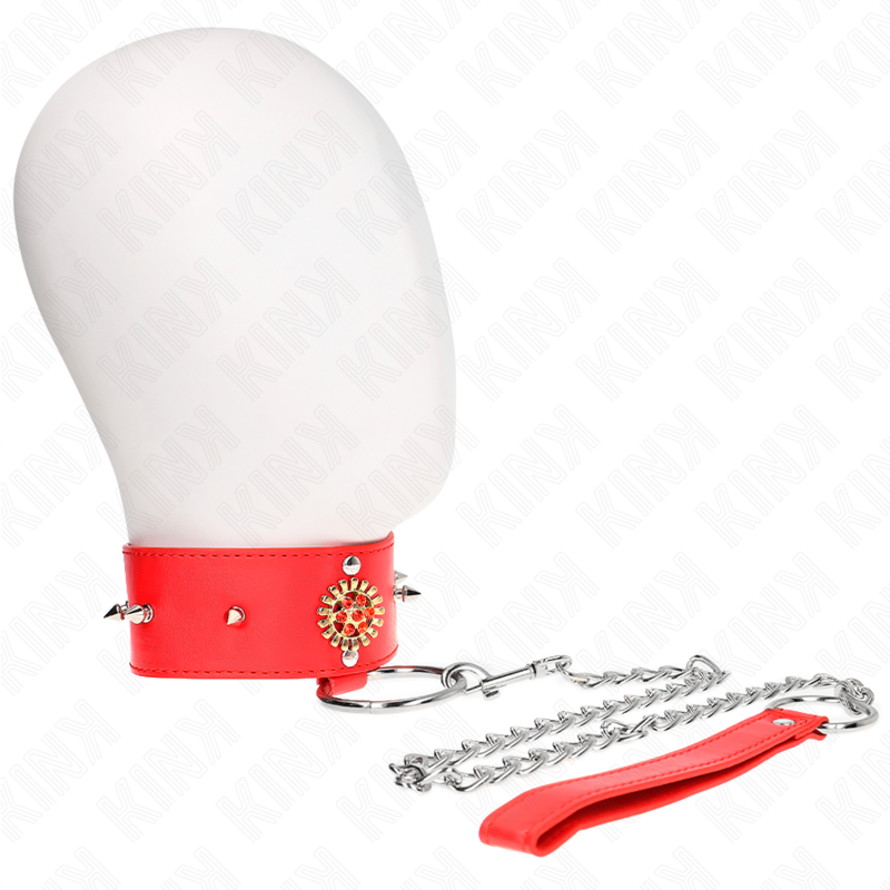 Red diamond necklace with belt 65 cm adjustable 35-51 cm x 7 cm
