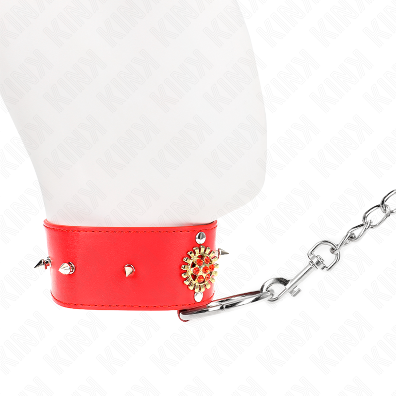 Red diamond necklace with belt 65 cm adjustable 35-51 cm x 7 cm