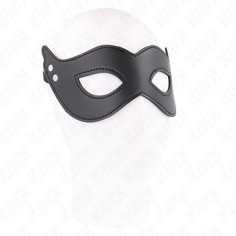 Leatherette mask with rivets model 1 26 x 8 cm