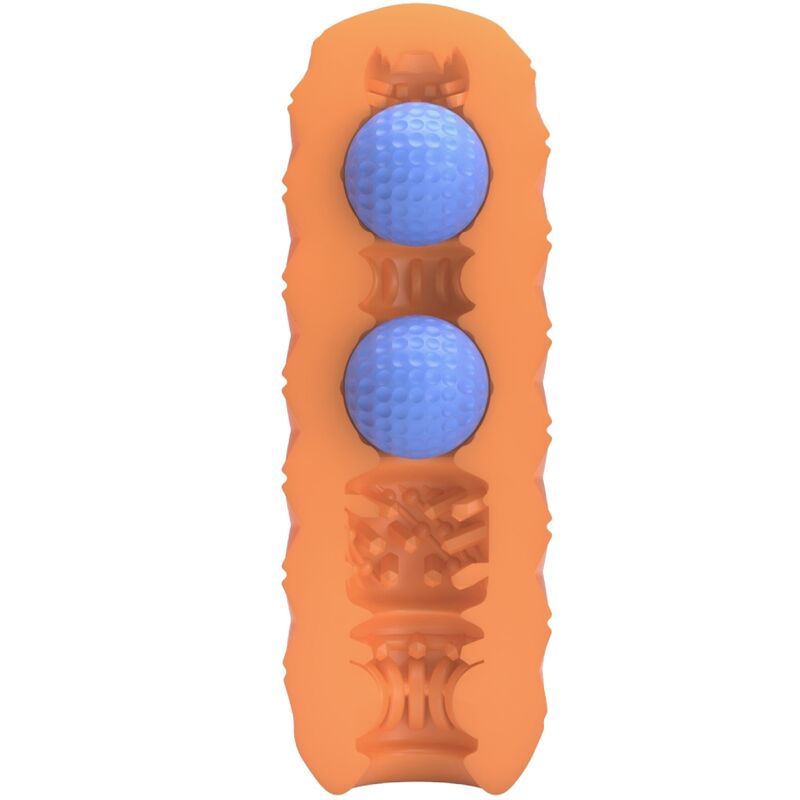 Orange Dual Ball Male Masturbator