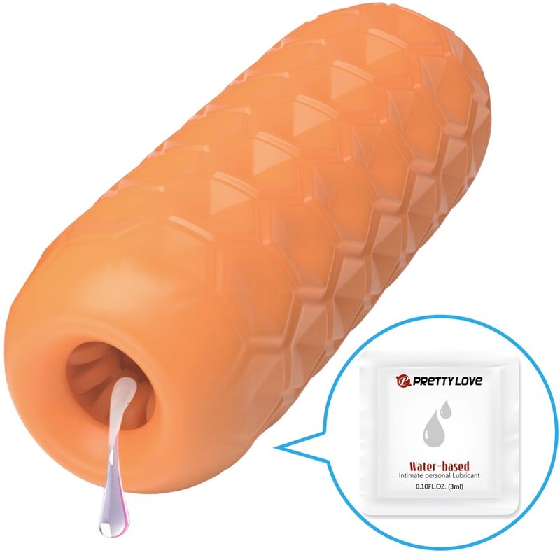 Orange Dual Ball Male Masturbator