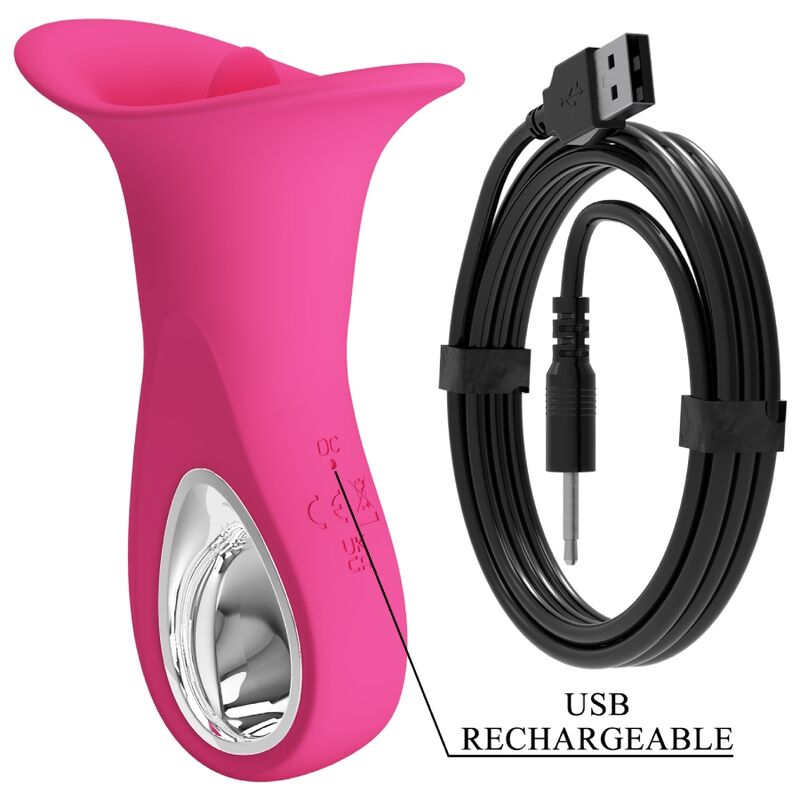 Clyde Oral Vibrator Vibrating Tongue 12 Vibrations Pink