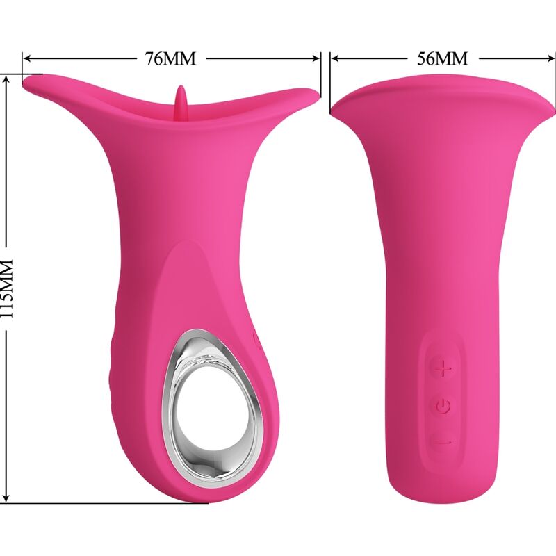 Clyde Oral Vibrator Vibrating Tongue 12 Vibrations Pink