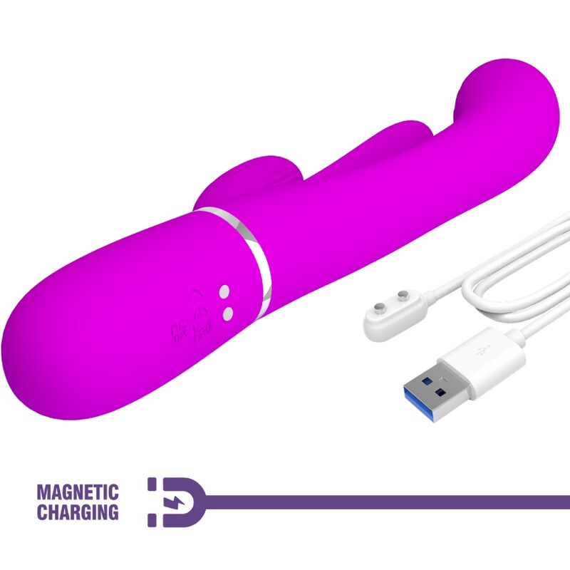 Shania Triple Rabbit Multi-Function Vibrator Pink