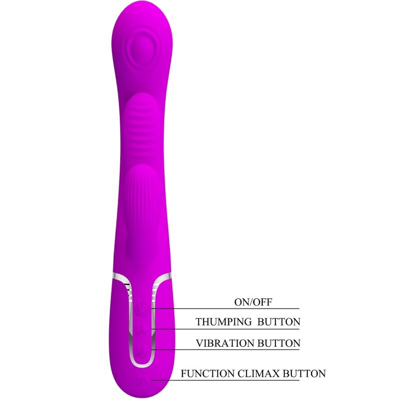 Shania Triple Rabbit Multi-Function Vibrator Pink