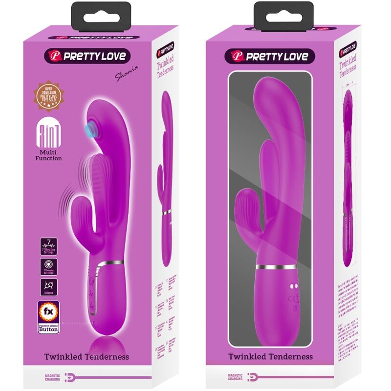 Shania Triple Rabbit Multi-Function Vibrator Pink