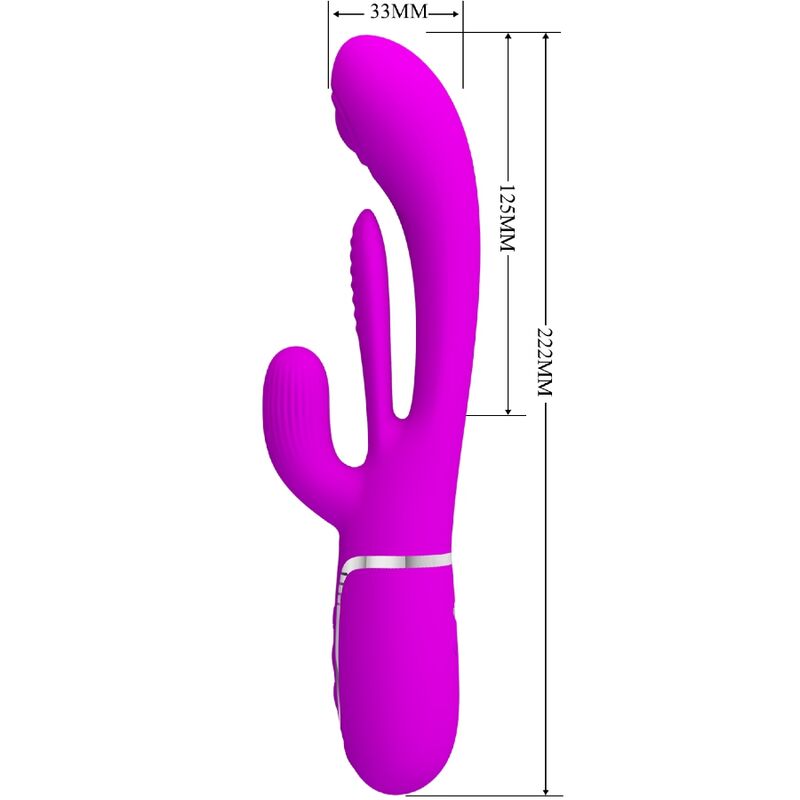 Shania Triple Rabbit Multi-Function Vibrator Pink