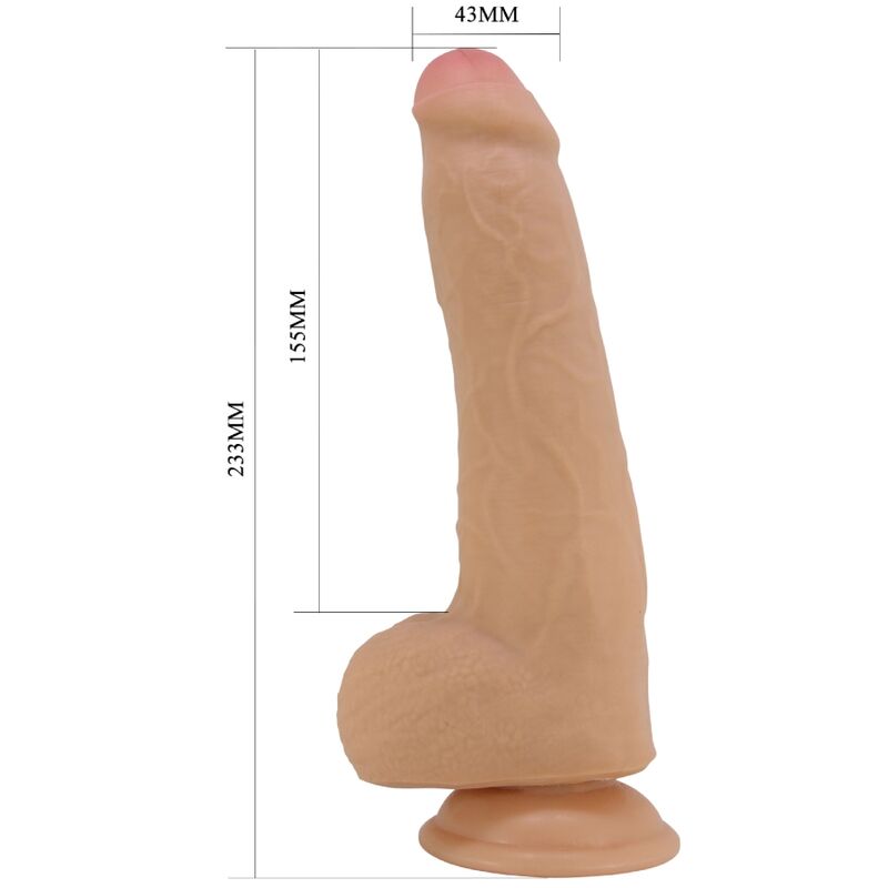 Draco realistic dildo 23 cm flesh