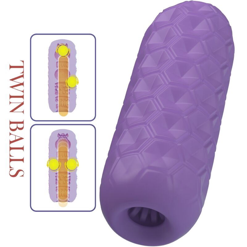 Purple Double Ball Male Masturbator