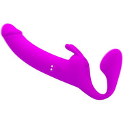 Zanini strapless strap-on 10 vibrations violet