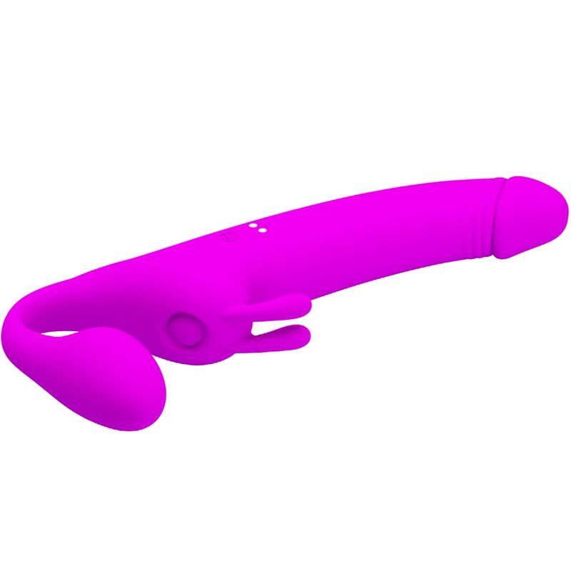 Zanini strapless strap-on 10 vibrations purple
