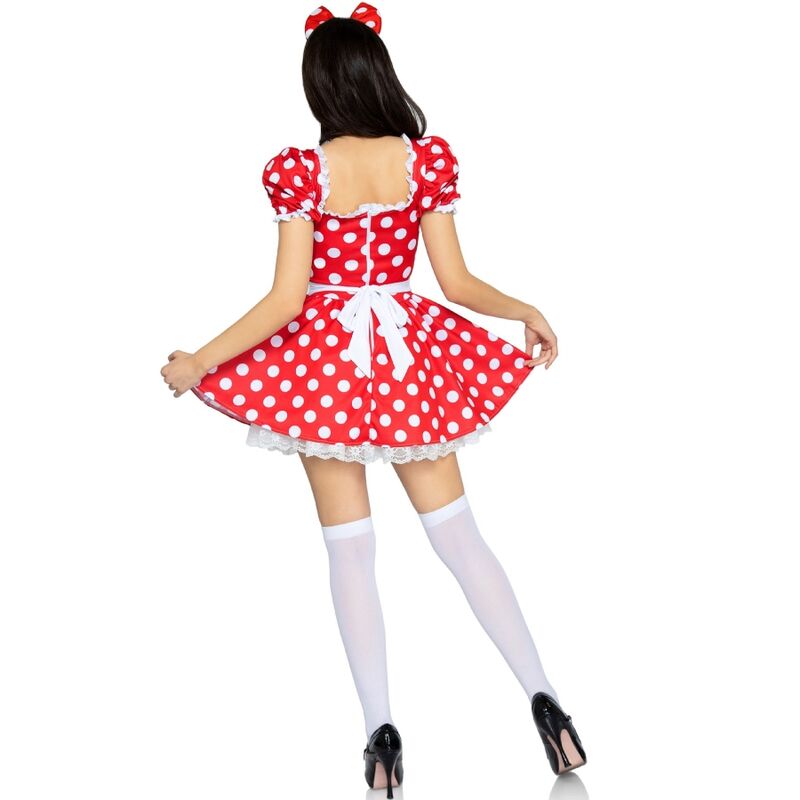Robe à pois + bandeau rouge/blanc m