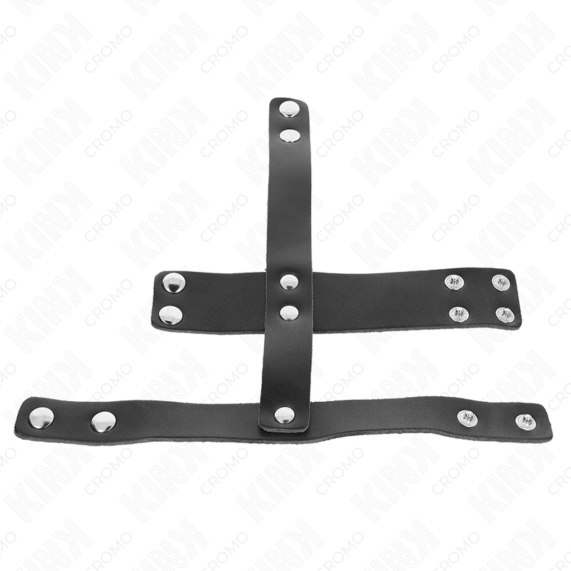 Leather Penis Cage Ring with Adjustable Ball Divider