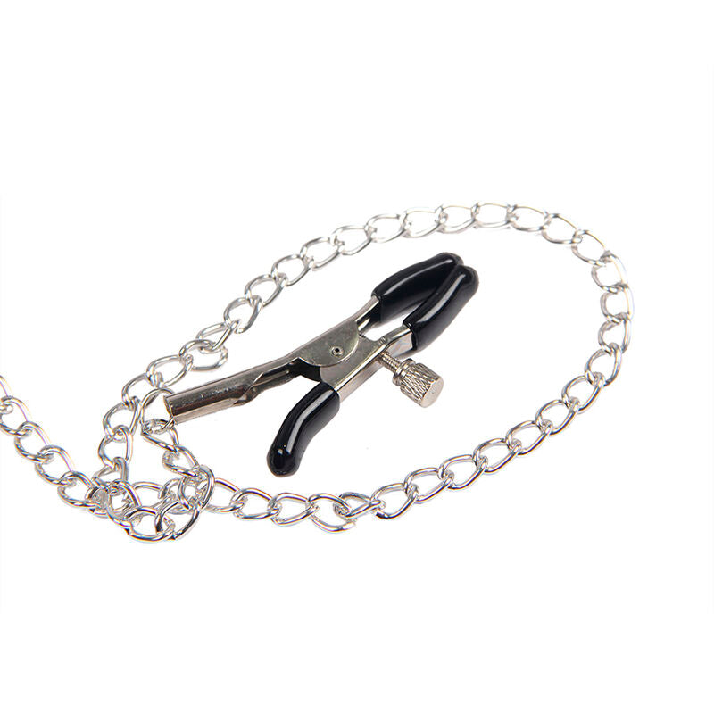 953720 black bondage leather nipple clamps one size