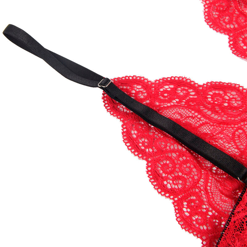 953898 silk and lace nightgown + red panties s/m
