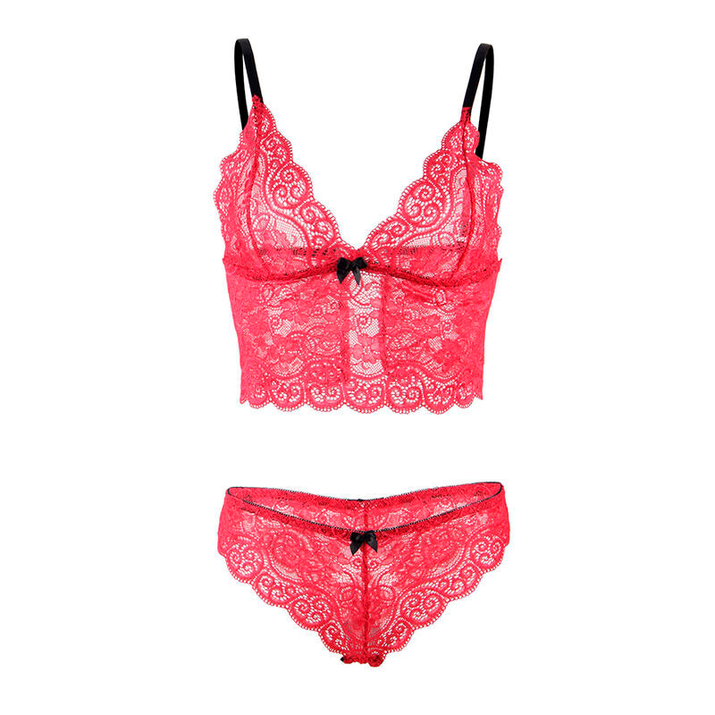 953898 silk and lace nightgown + red panties s/m