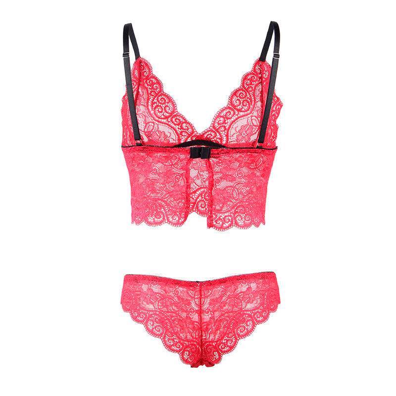 953904 silk and lace nightgown + red panties l/xl