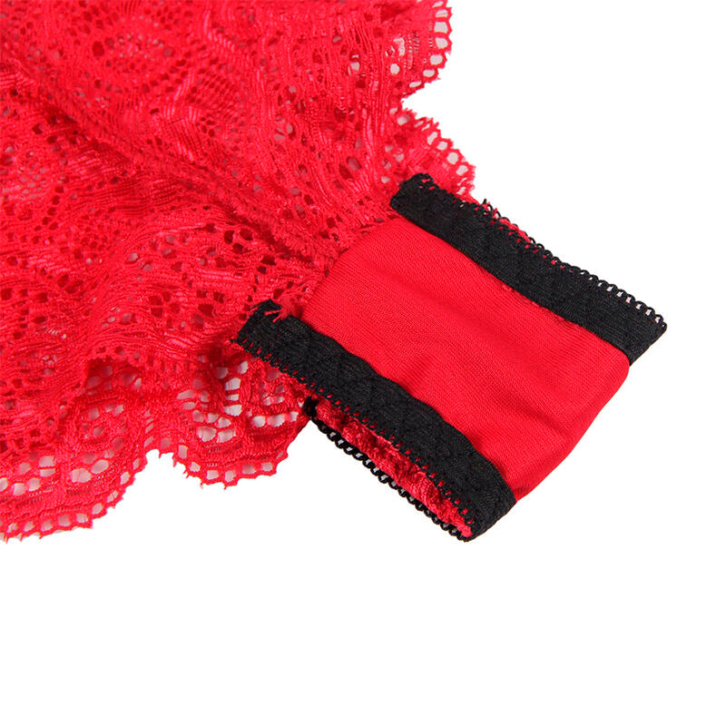 953904 silk and lace nightgown + red panties l/xl