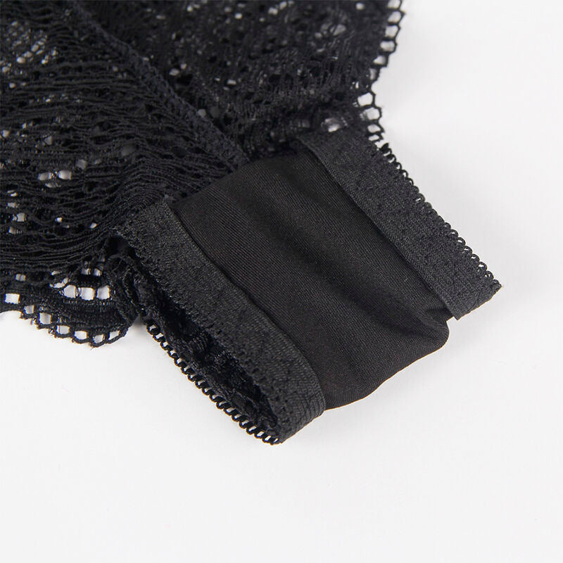 953911 silk and lace nightgown + black panties s/m