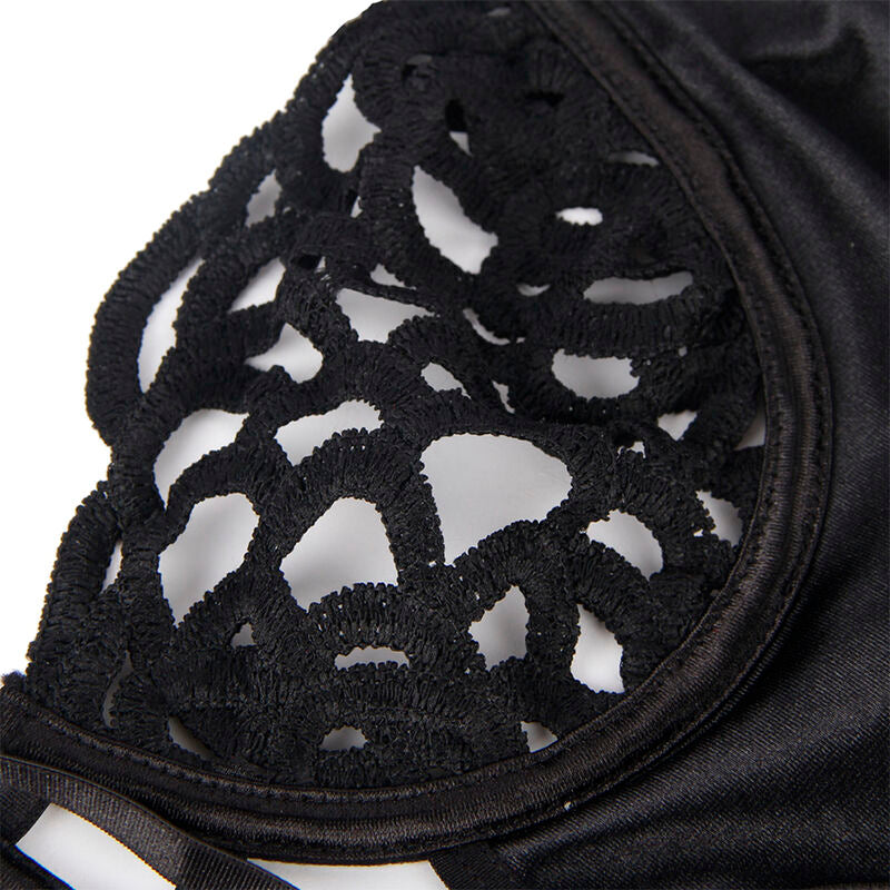 954055 sexy black lace bodysuit s/m