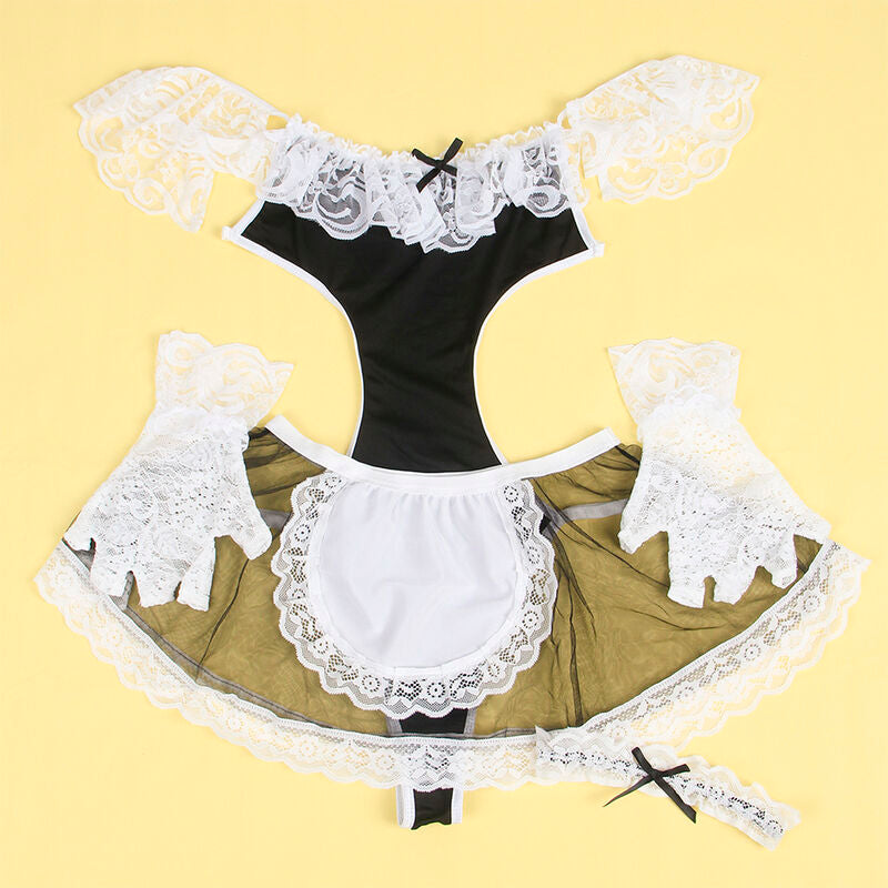954314 sexy women's costume black/white l/xl