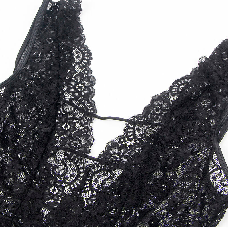 954390 sexy bodysuit with garter belt black l/xl