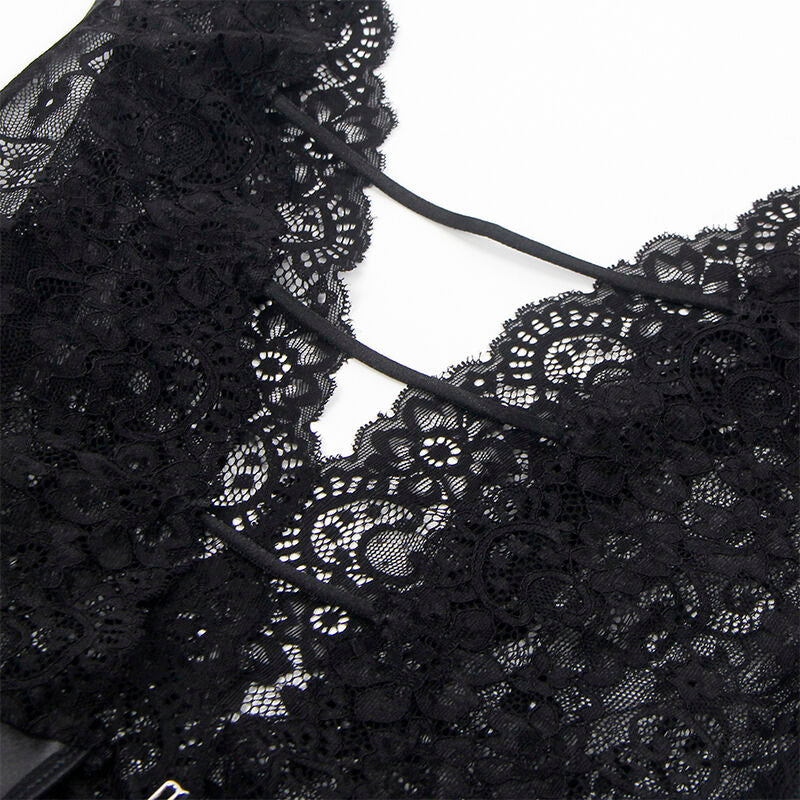 954390 sexy bodysuit with garter belt black l/xl