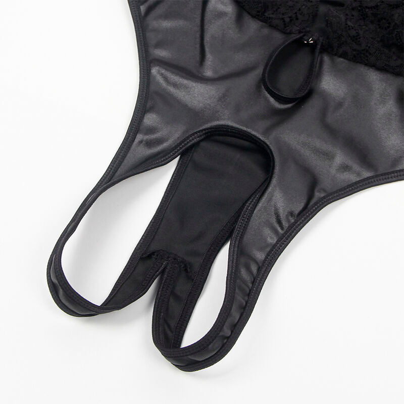 954390 sexy bodysuit with garter belt black l/xl