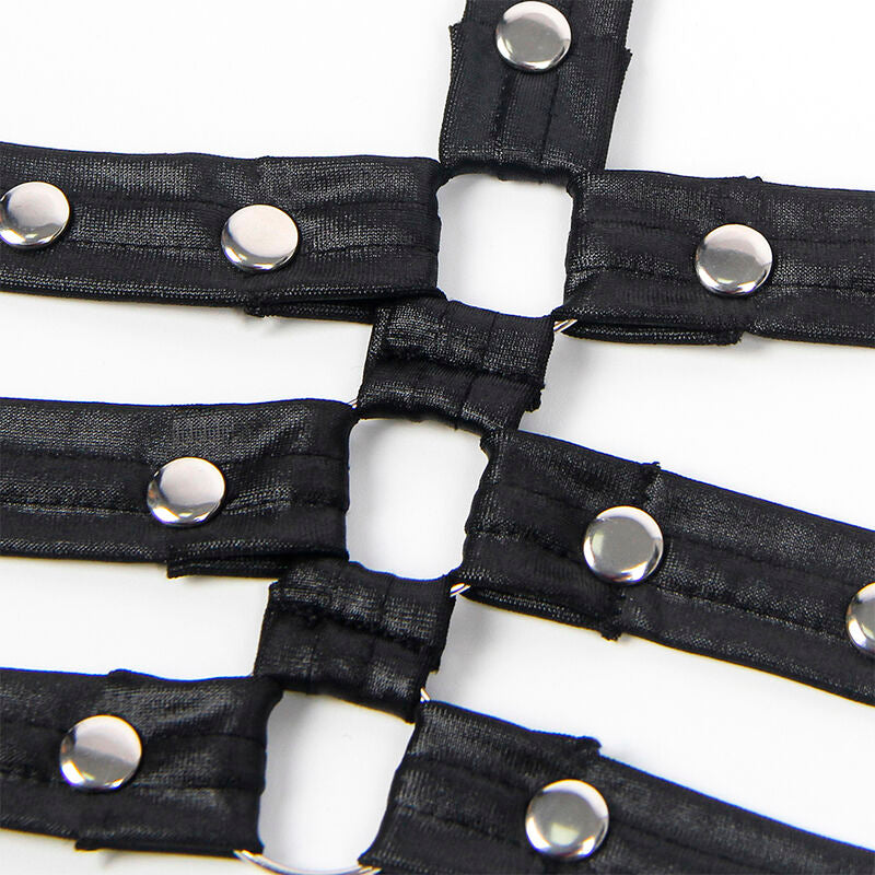 954413 body bondage en cuir noir l/xl