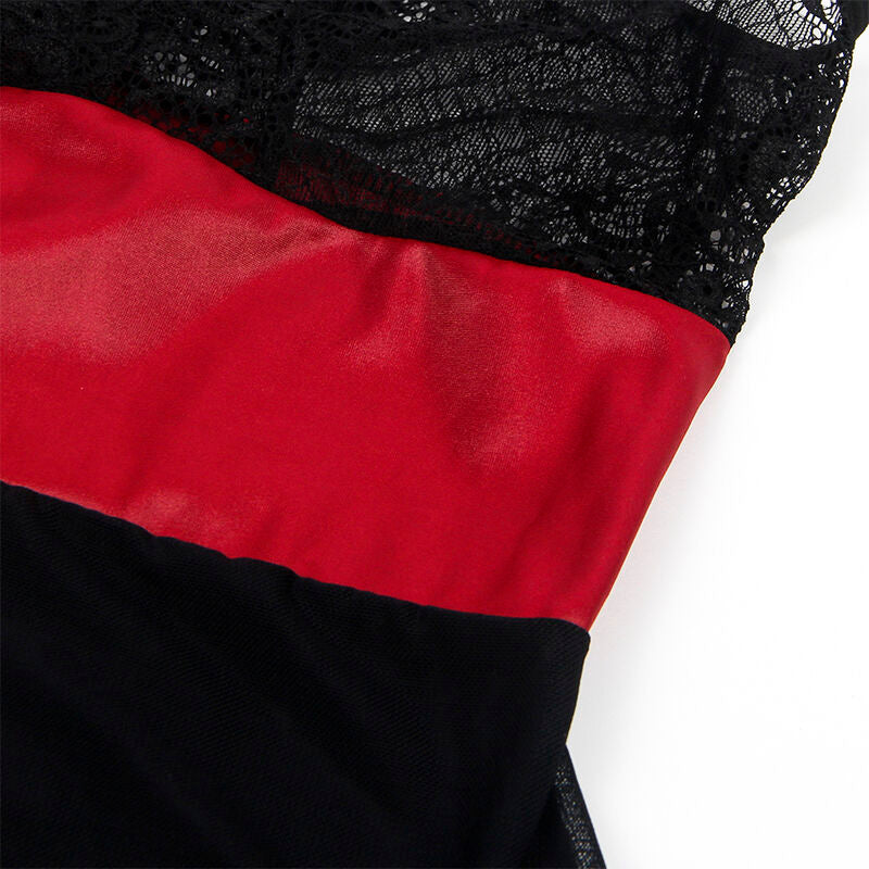 954420 robe bondage en dentelle noire s/m