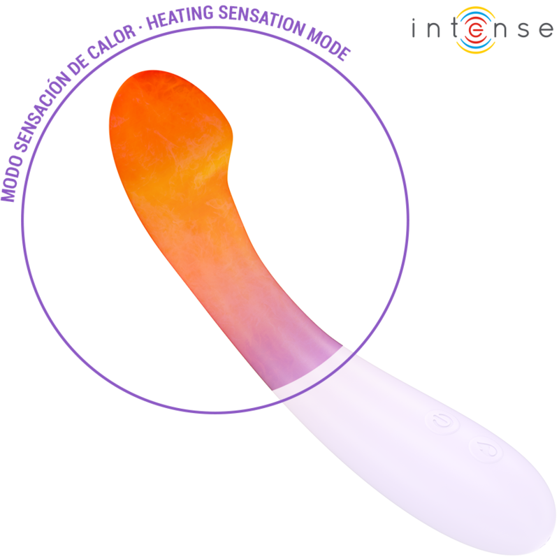Becky vibrator 19 cm heating 7 vibrations purple