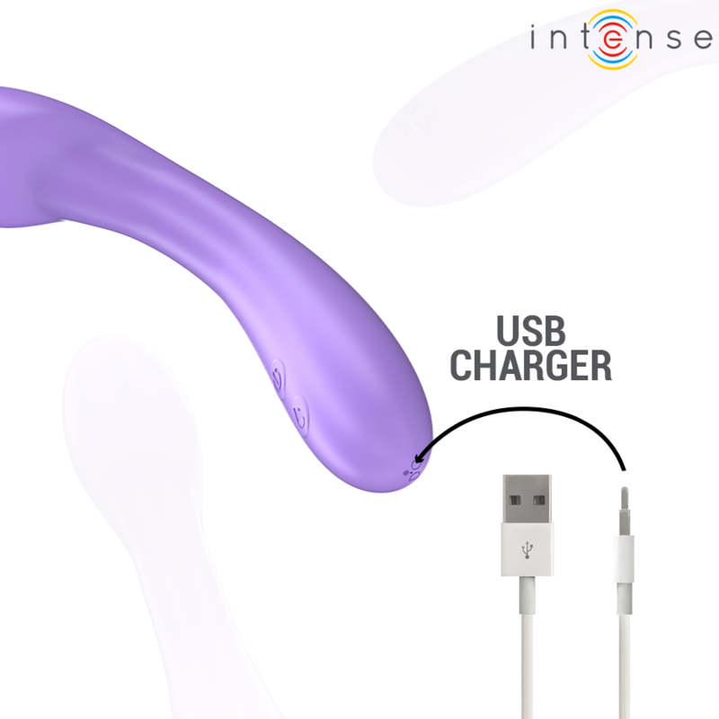 Becky vibrator 19 cm heating 7 vibrations purple
