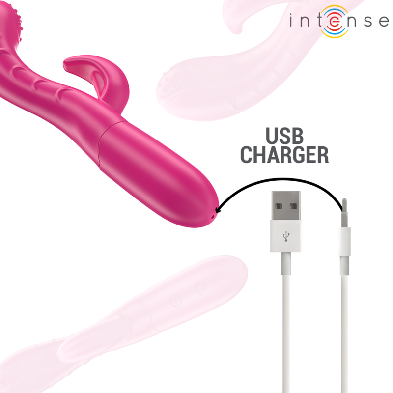 Amara vibrator with stimulating tongue 10 vibrations pink