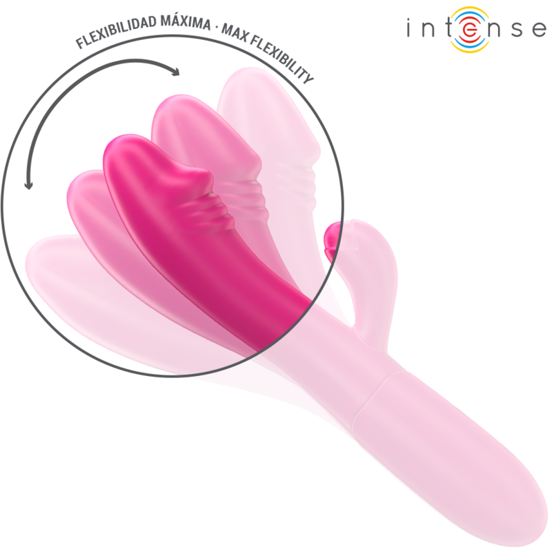 Ivy flexible vibrator 10 vibrations with stimulating tongue pink