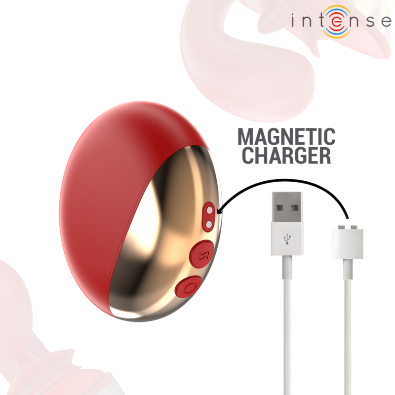 Mariah U-Shaped Vibrator &amp; Stimulator 10 Vibrations Red