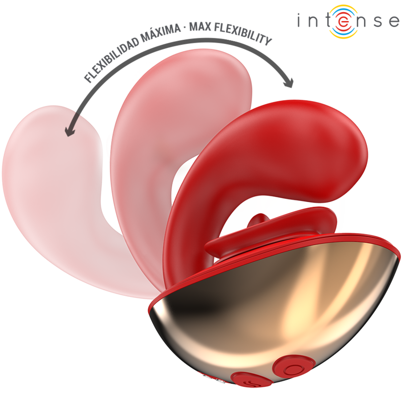Mariah U-Shaped Vibrator &amp; Stimulator 10 Vibrations Red