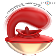 Mariah U-Shaped Vibrator &amp; Stimulator 10 Vibrations Red